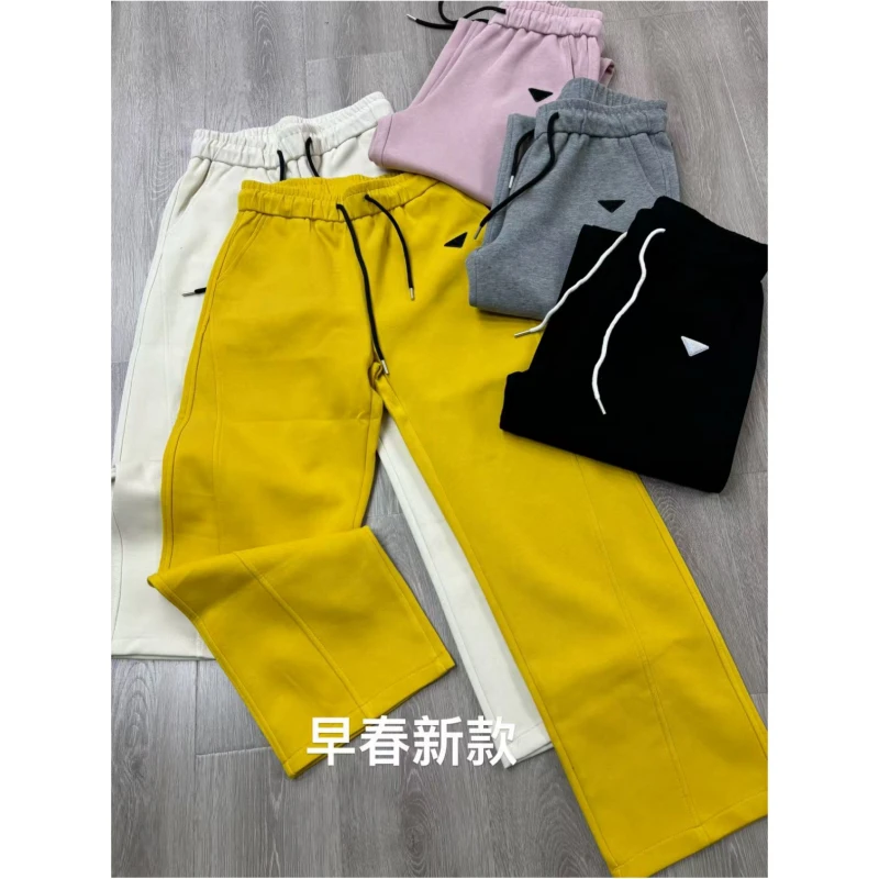 【魅力风】早春新款显瘦百搭直筒休闲卫裤