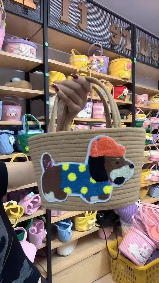 加大款原创手工棉绳篮子