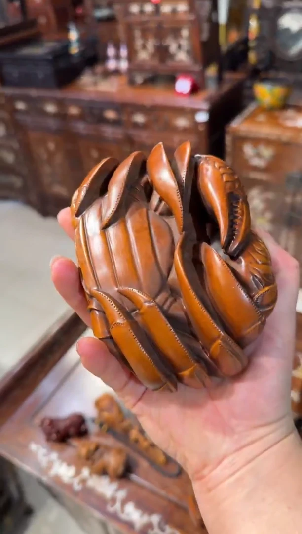 木木头款黄杨螃蟹一对628