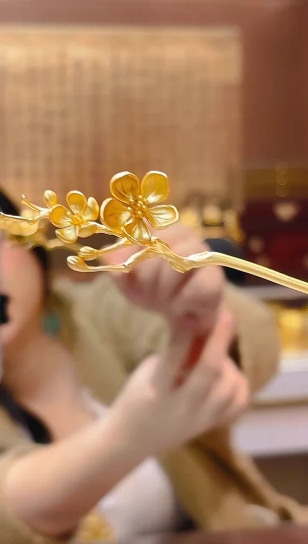 无925银梅花发簪/件