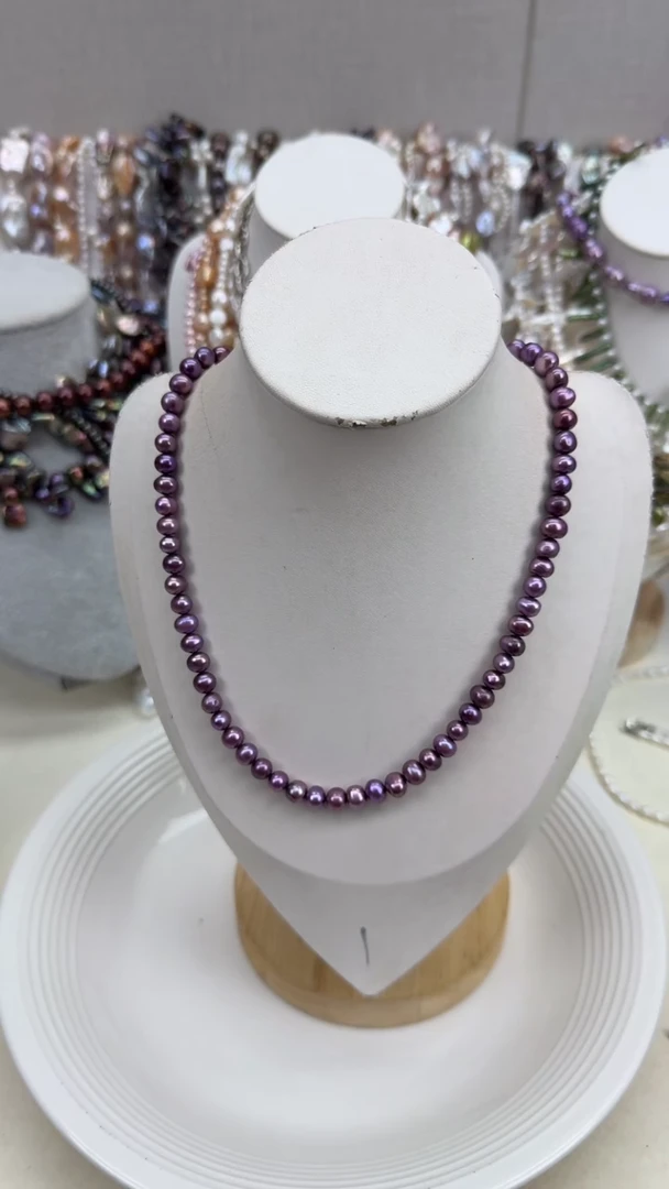 颈饰银S925镶嵌淡水珍珠1