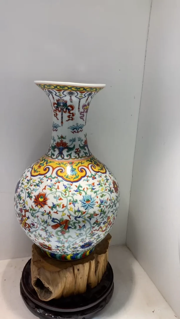 摆件WN问泥景德镇陶瓷花瓶摆件