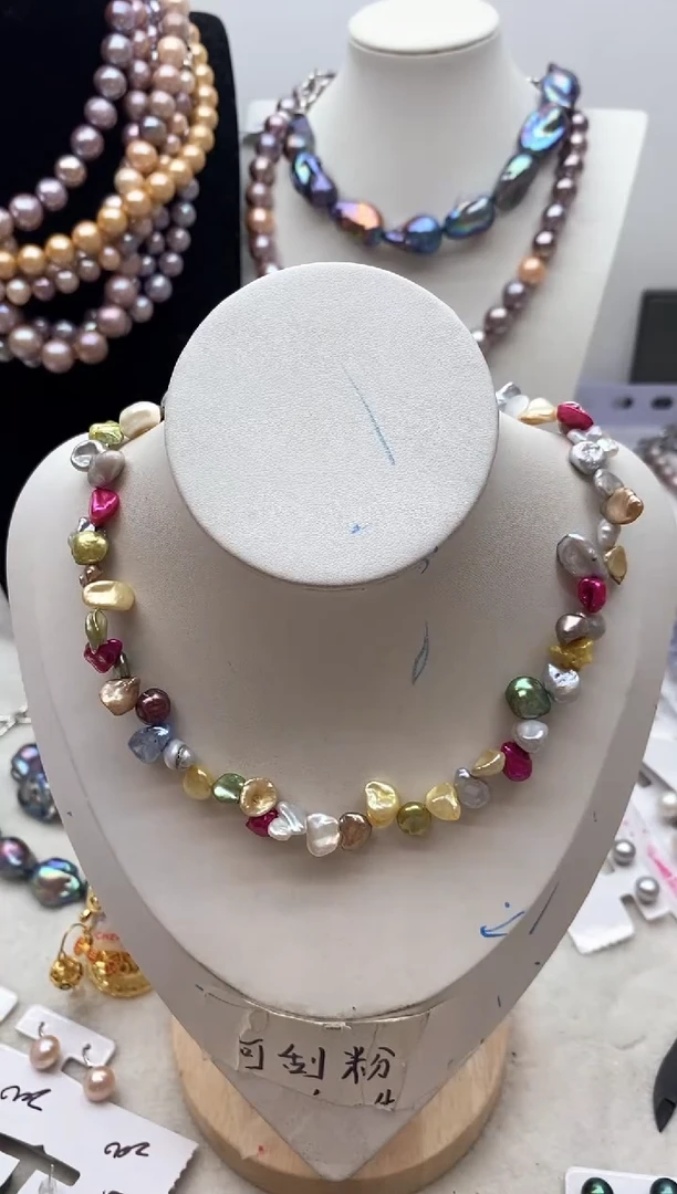 【闪购商品】淡水珍珠颈饰钛钢82