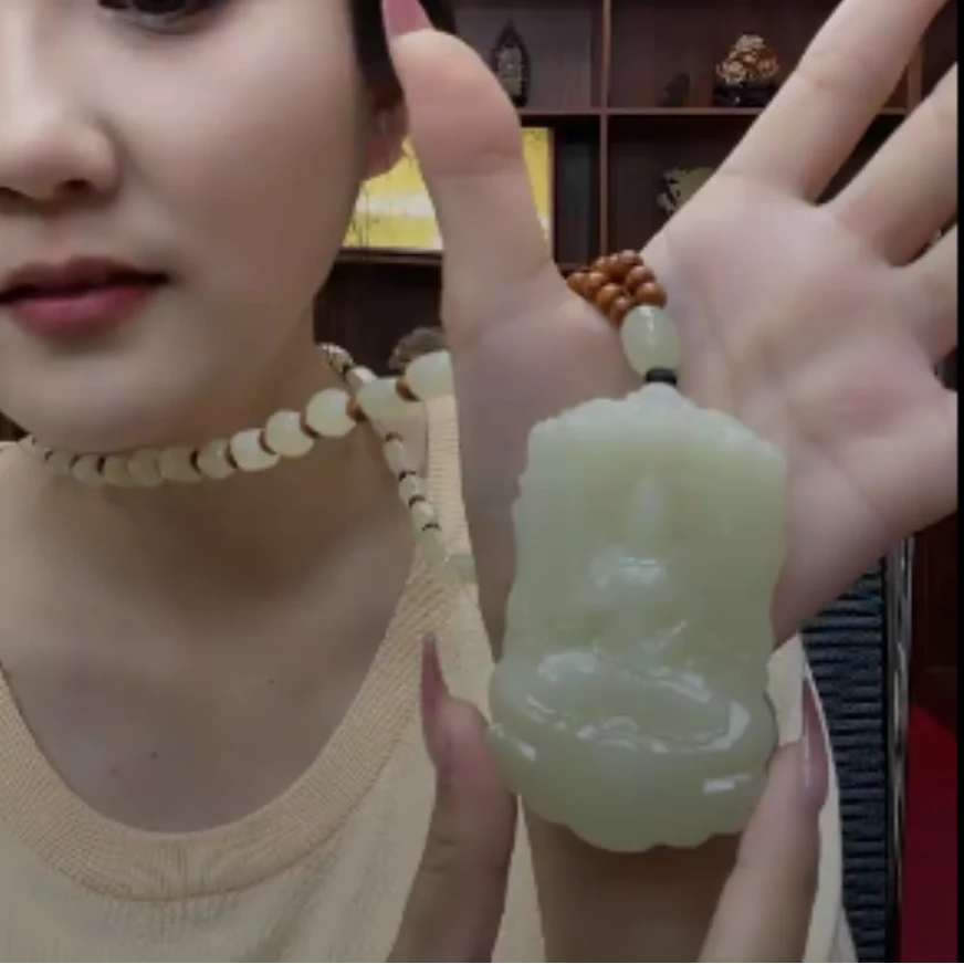 高品质精美莲花坐观音吊坠-大气-精工打磨-百搭-时尚-气质