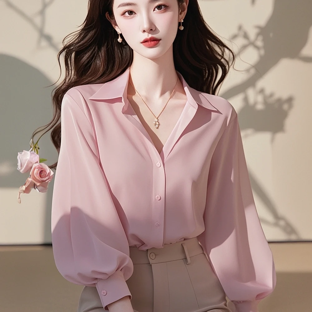 时尚雪纺衬衫女夏季2025新款宽松显瘦防晒衬衣百搭薄款洋气质上衣