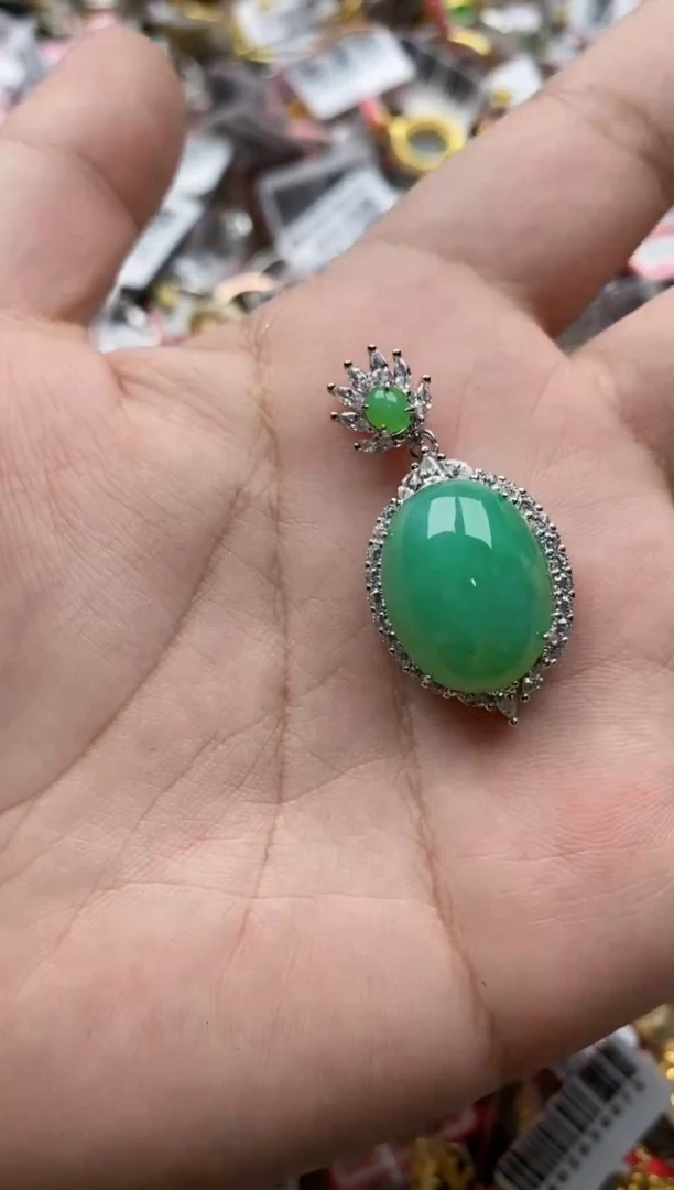 【闪购商品】翡翠戒指银S925镶嵌55555--1