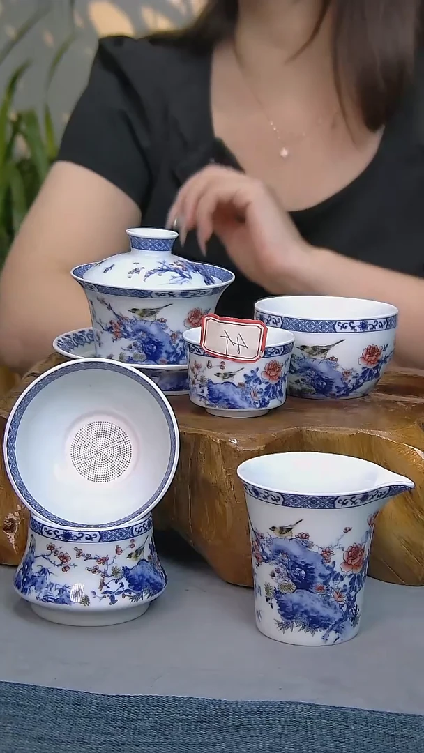 简装家用款8件套 白瓷陶瓷茶具