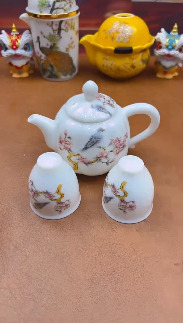 陶瓷茶具摆件旅行套组
