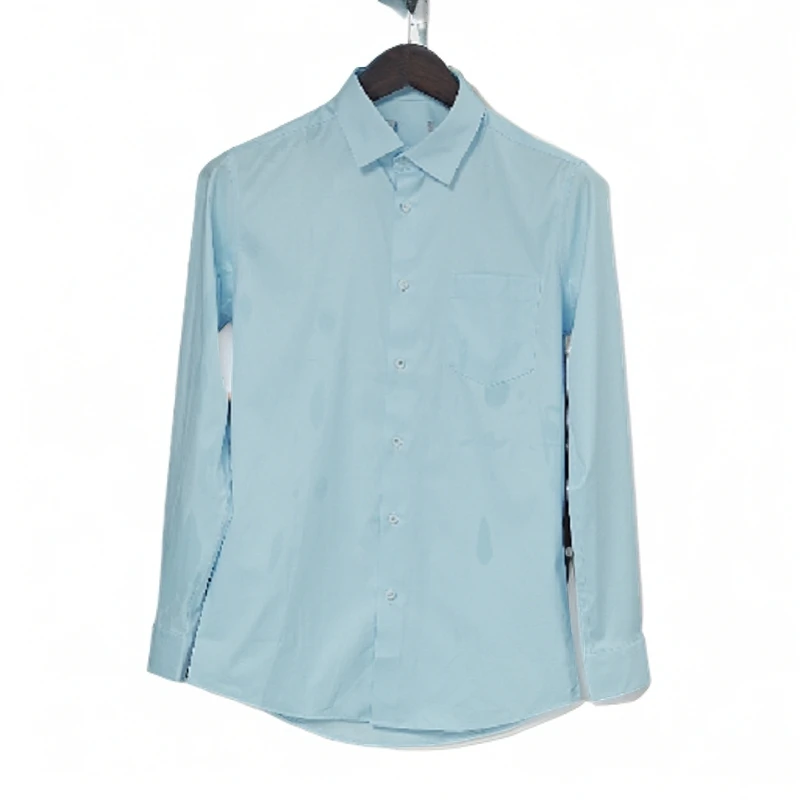 帕菲迪长袖休闲衬衫男经典蓝色易打理长衬3D039A