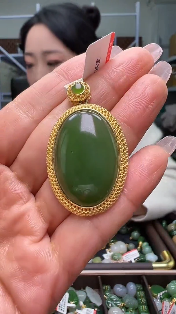 颈饰银S925镶嵌和田玉（多样性发货.发其一)11.14.102