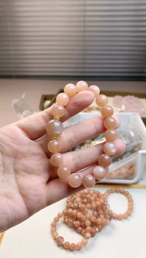 【闪购商品】水晶珠宝半成品未镶嵌橙月光骨干单圈