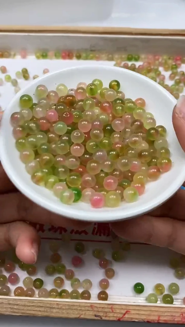 玛瑙/玉髓散珠未镶嵌C710 蜜桃盐 源6mm30个6元