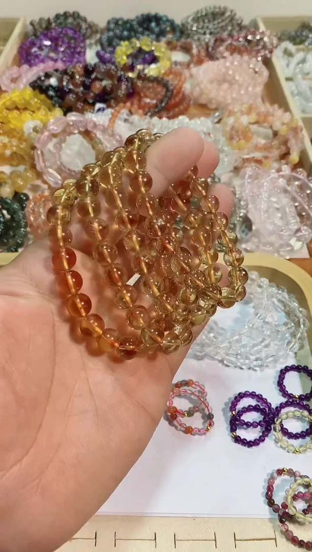 【闪购商品】黄晶手链未镶嵌黄塔晶9m+（多样性发其一）