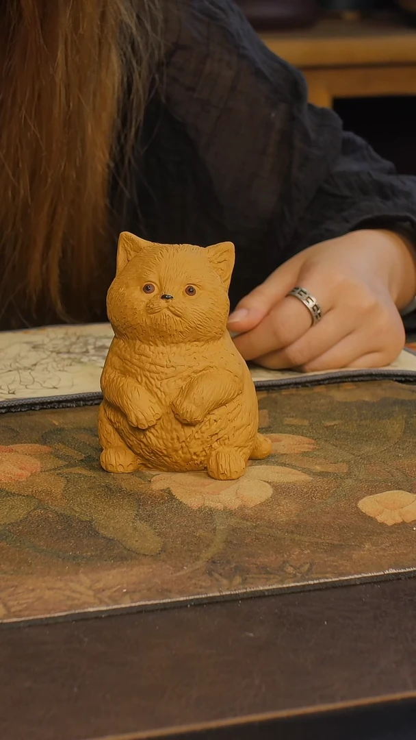 紫砂茶宠段泥小猫