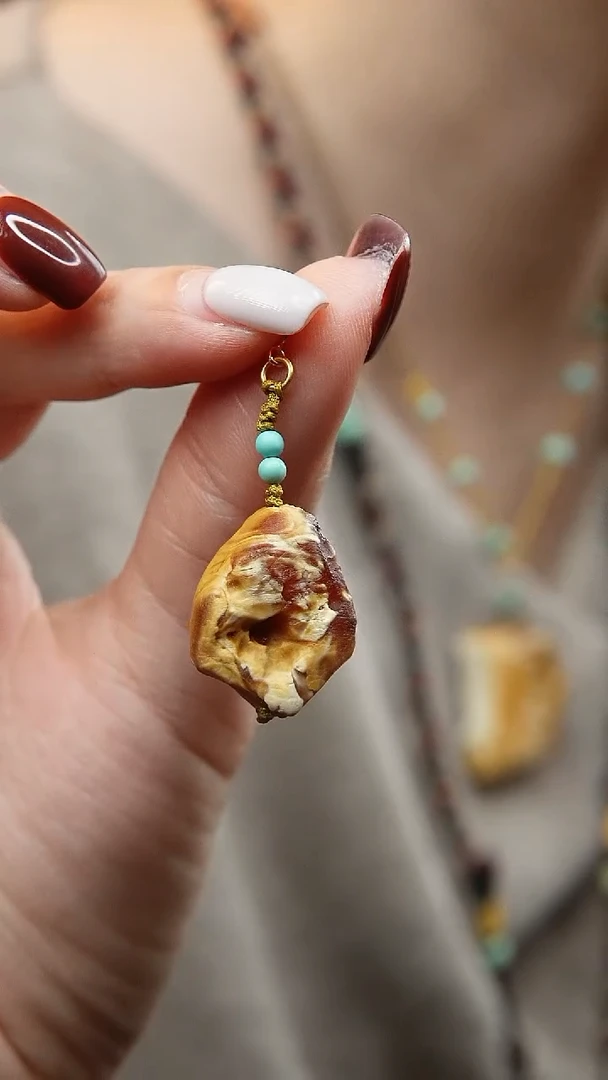 裸石蜜蜡未镶嵌*蜜蜡小提溜*活扣头*百搭各种手串项链*百搭配饰