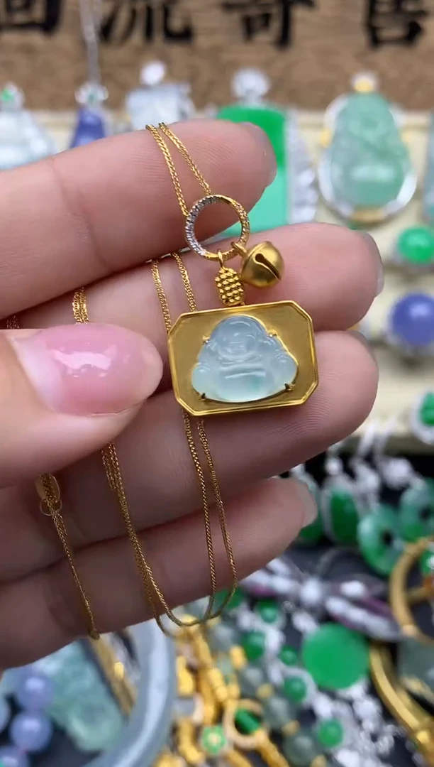 【闪购商品】翡翠颈饰18K金镶嵌523-中国好珍宝