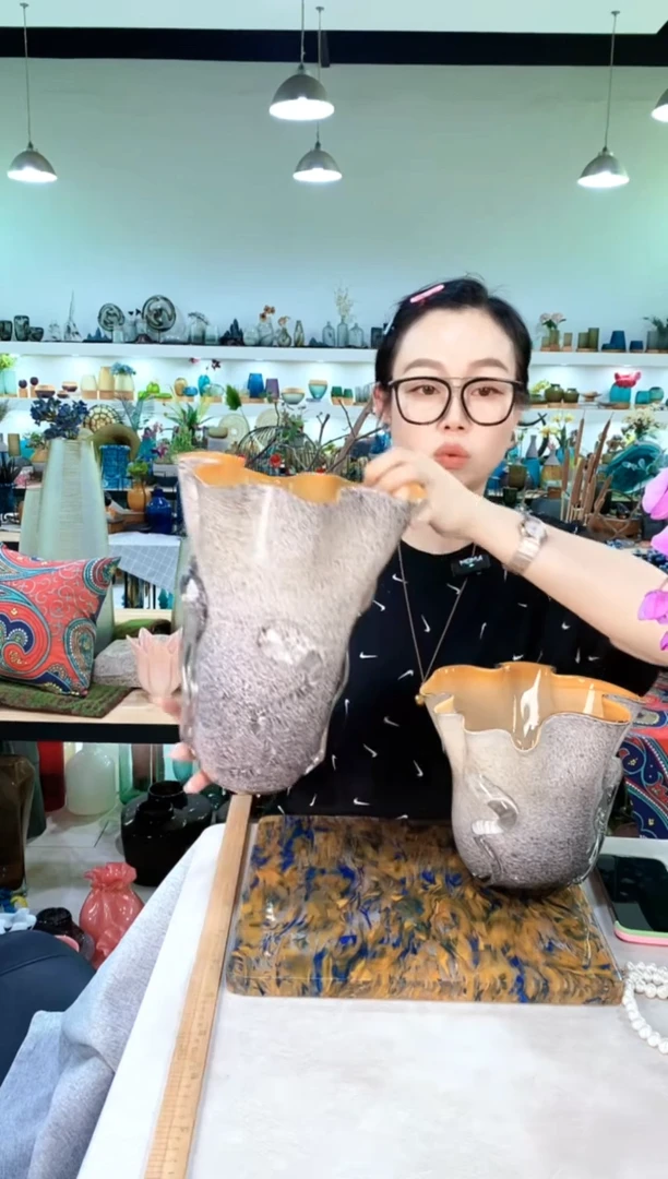 慕忆家手作琉璃花瓶大号