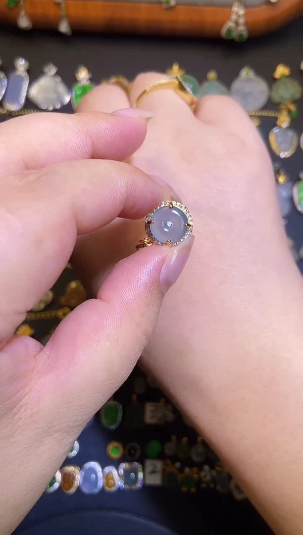 翡翠银S925镶嵌吊坠(不含链)1