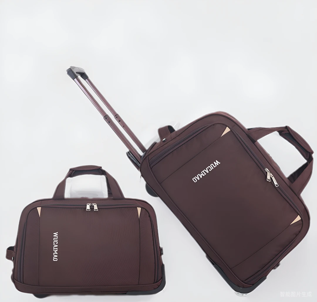 大容量牛津布软行李包女加厚拉杆箱男手提包带轮子滑轮防水旅行袋