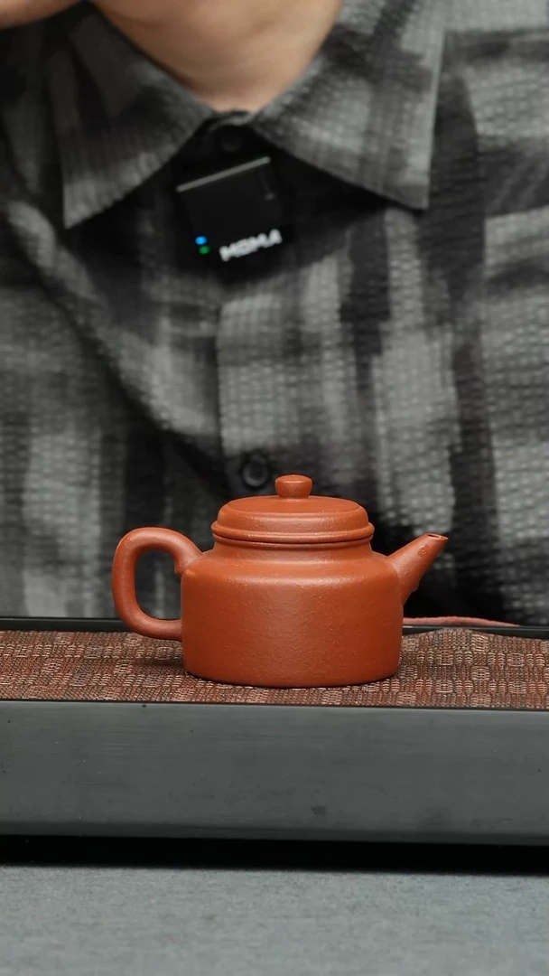 茶壶紫砂五堂 剑流德钟-粗砂朱泥