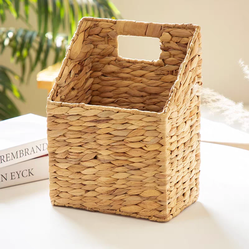 北欧风草编收纳筐厨房客厅置物架民宿装饰复古壁挂篮葫芦草编织篮