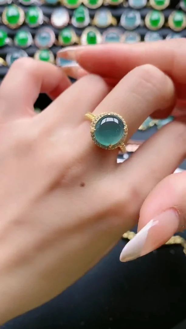 【闪购商品】翡翠戒指银S925镶嵌1111111