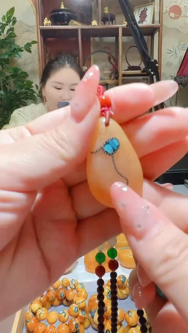 蜜蜡颈饰未镶嵌9327天然蜜蜡珠宝奇石全都保真