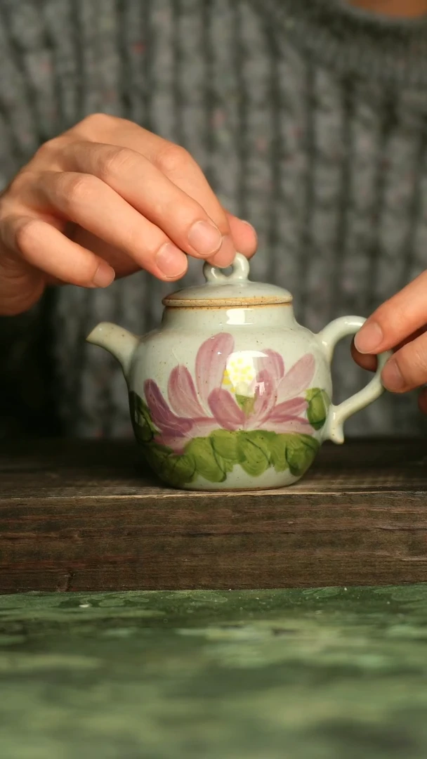 陶瓷青诗集手工手绘瓷器