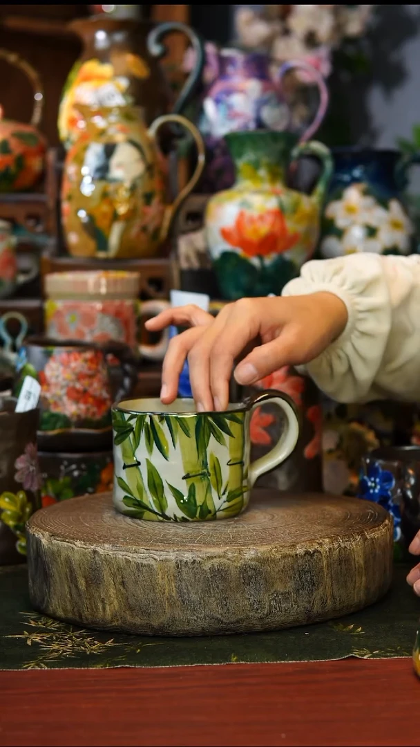 陶瓷90景德镇手工手绘釉下彩