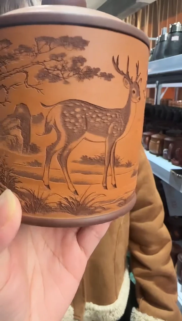 【闪购商品】紫砂盖杯紫砂盖杯粉浆一路有你