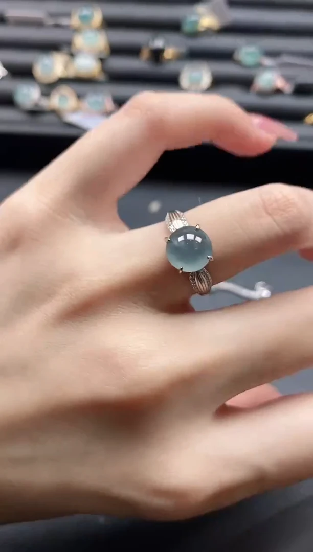 【闪购商品】翡翠戒指银S925镶嵌1111-