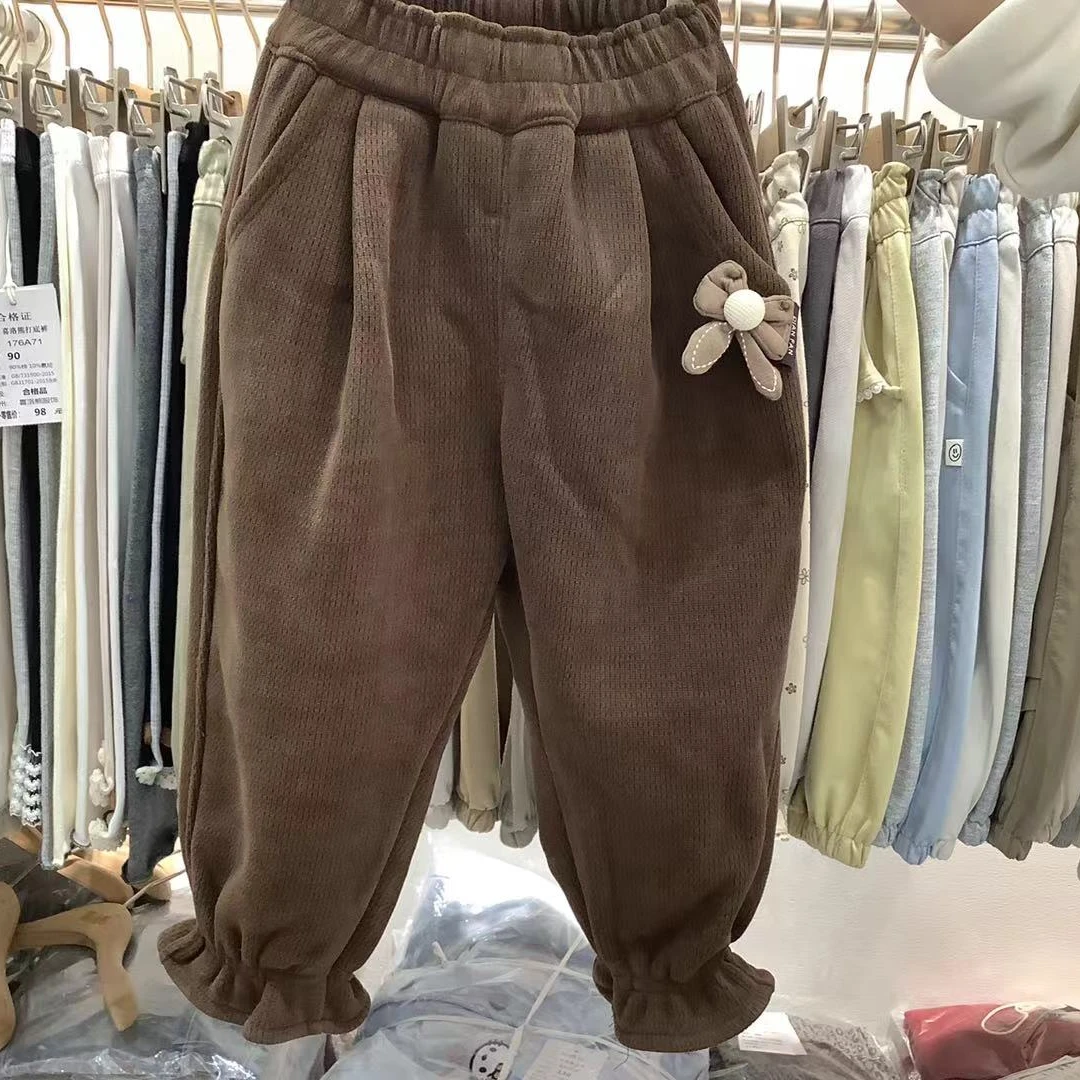 精品棉喜洛熊309044条绒一体绒裤小童儿童时尚春秋