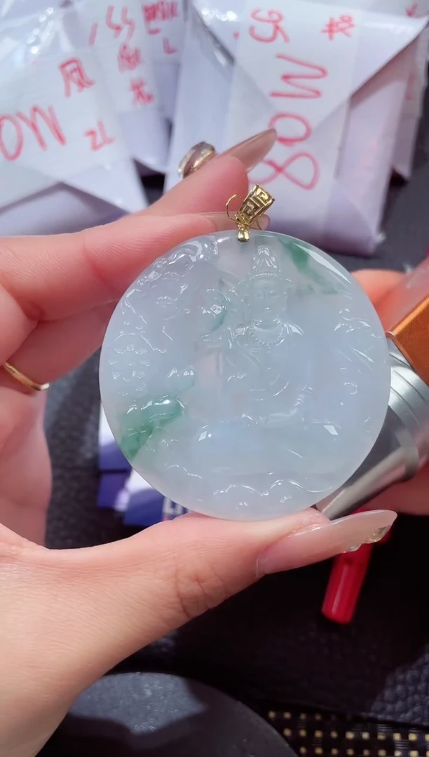 颈饰18K金镶嵌翡翠312