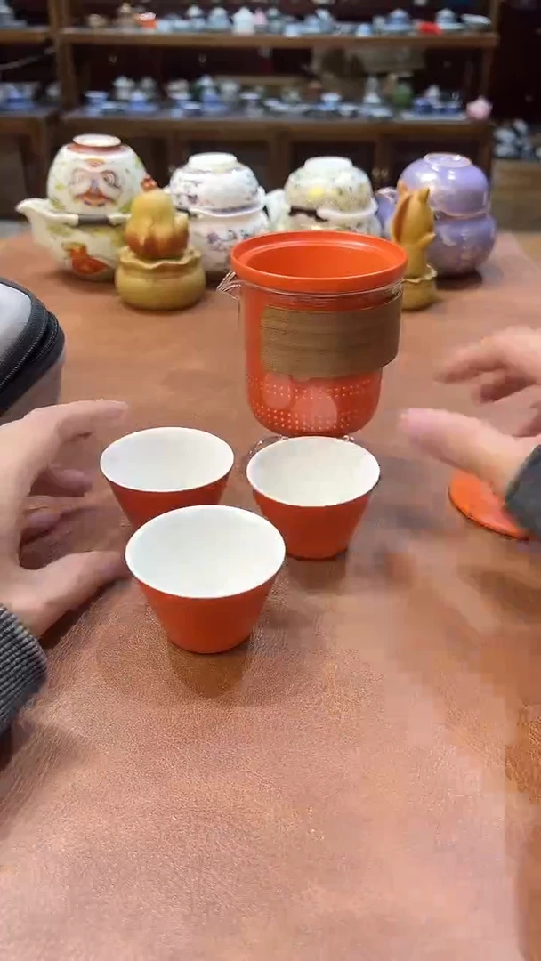 真的很便宜会开片的旅行茶具