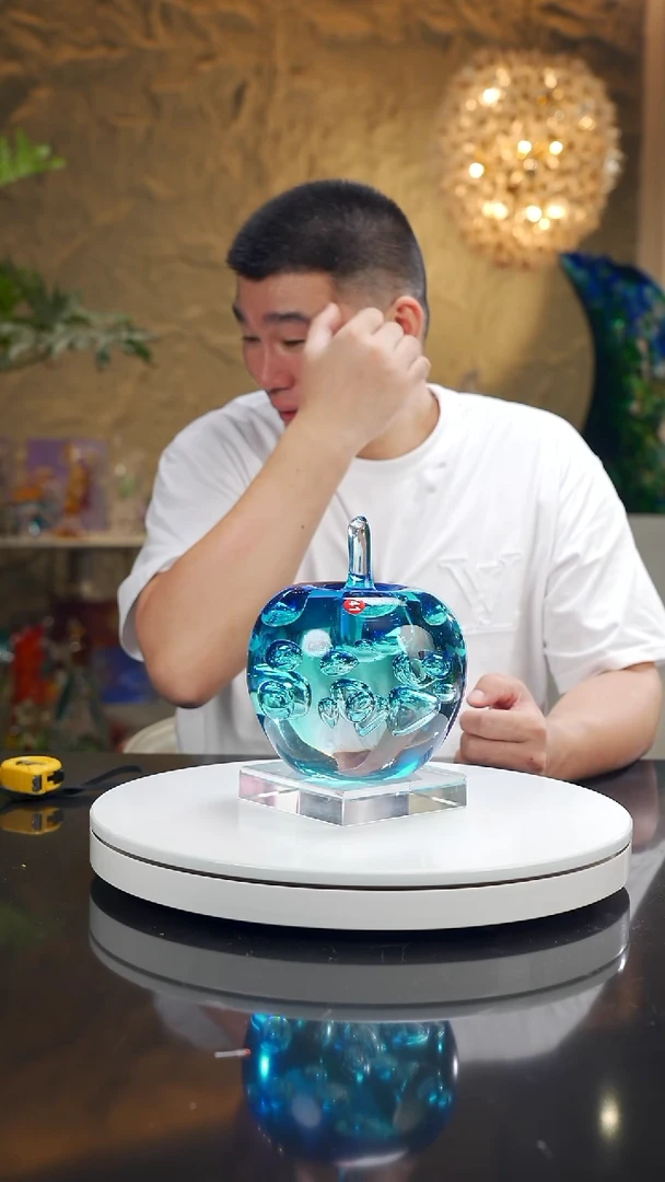 摆件n*w福利天空蓝苹果摆件大号