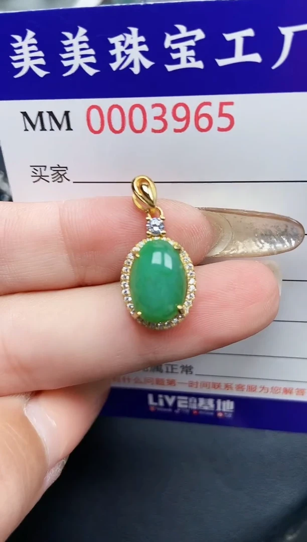 【闪购商品】翡翠颈饰银S925镶嵌3965