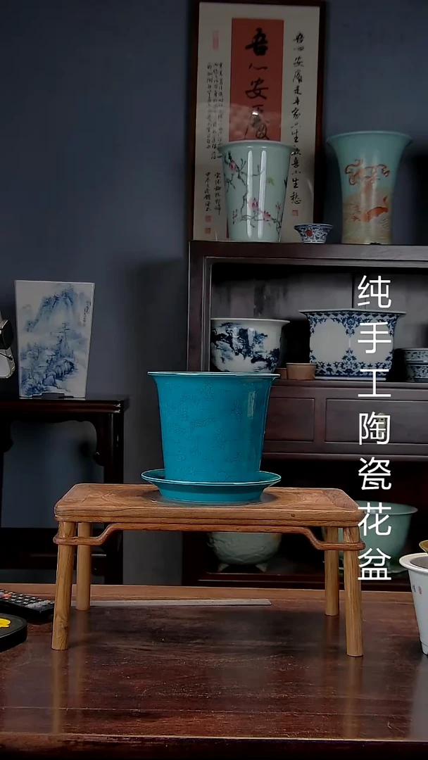景德镇手工陶瓷花盆