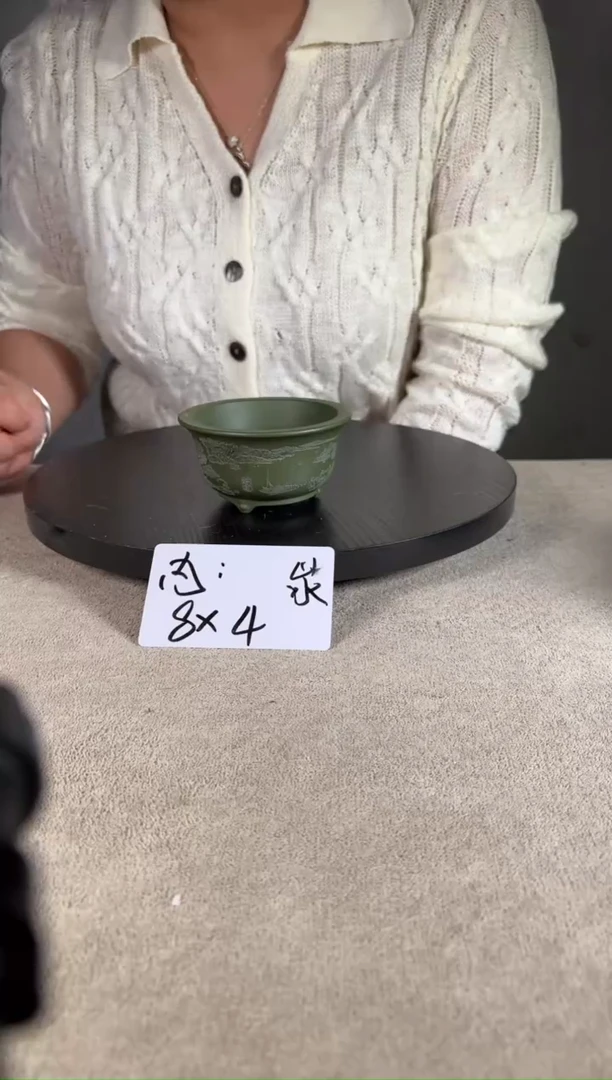 宜兴紫砂花盆小盆