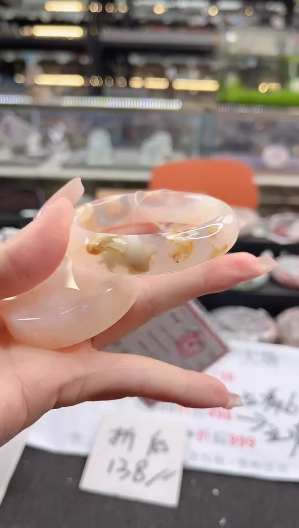 未镶嵌手镯石英质玉50圈口 （赠品镯心）3114
