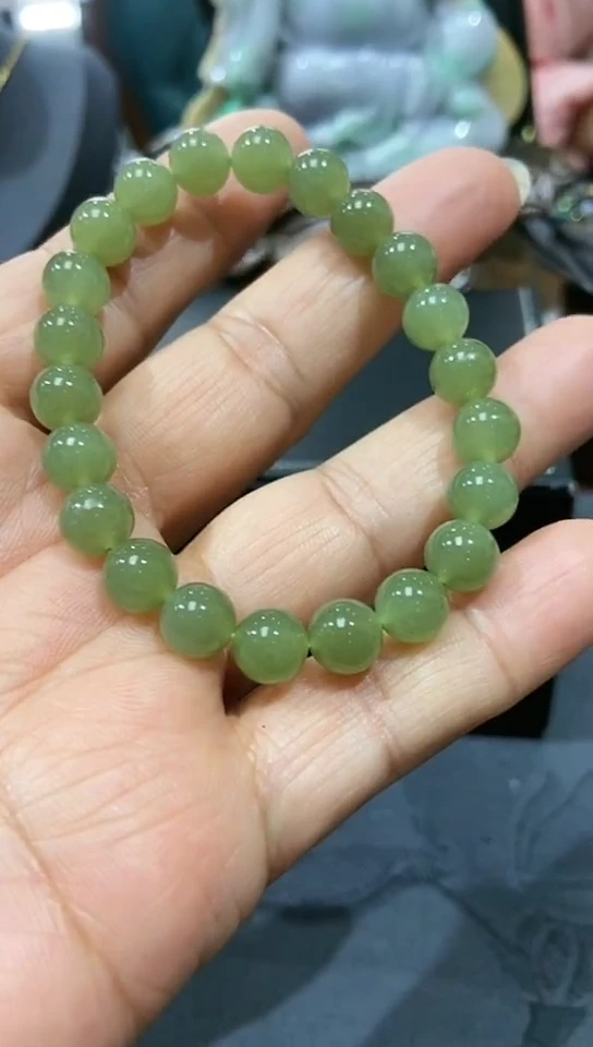 未镶嵌手链和田玉（糖玉）木***6手串