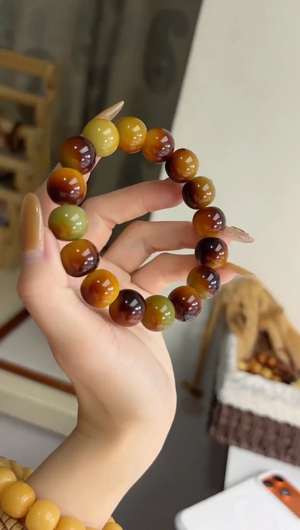 手串菩提根/象牙果沐f45敦煌干磨苹果13*14mm手串