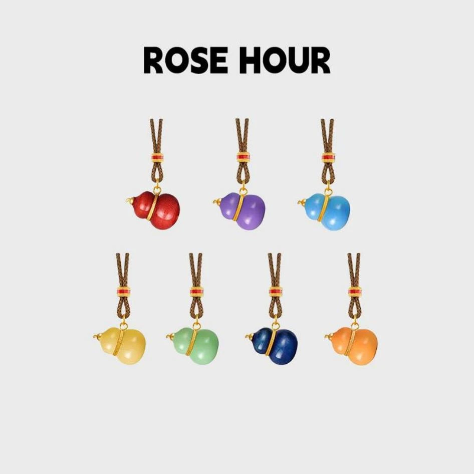 铜合金项链 ROSEHOUR七彩葫芦项链