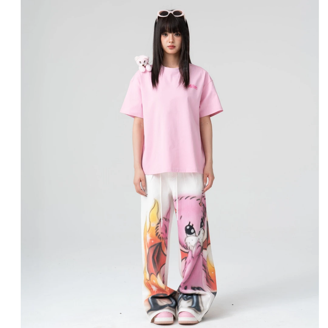 杭州LAL025新款休闲宽松百搭牛仔长裤LBEA-WXZC12