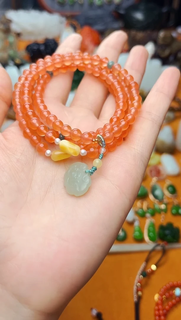 【闪购商品】南红玛瑙手串未镶嵌多圈手串
