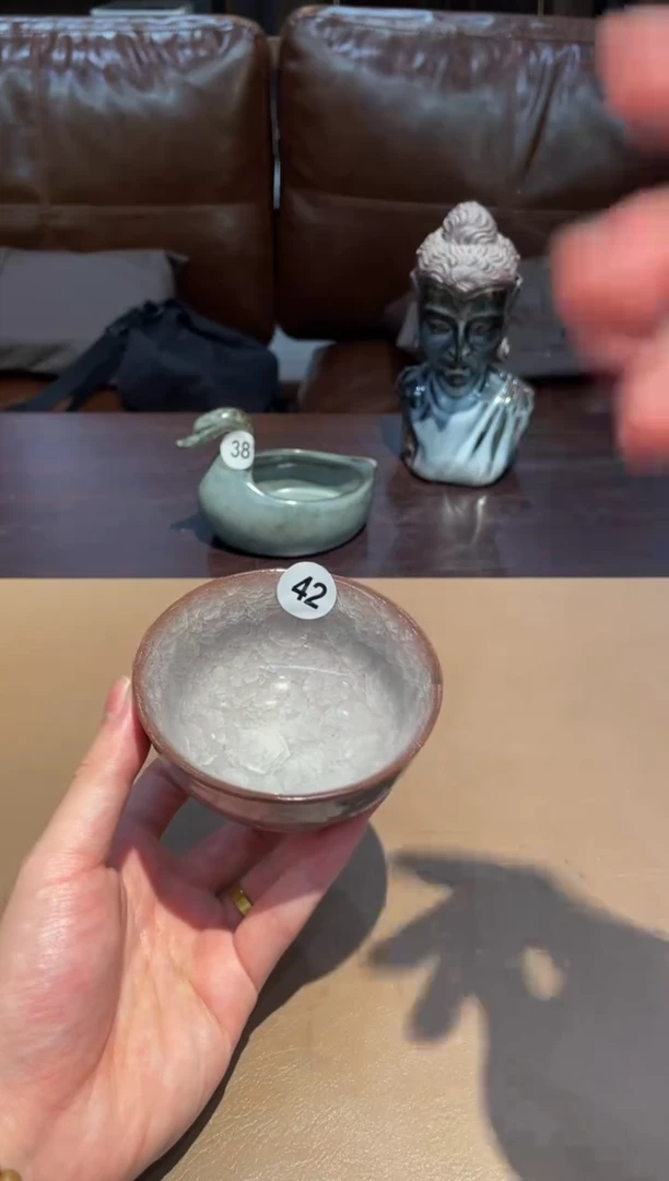 42窑承青瓷冰裂纹杯