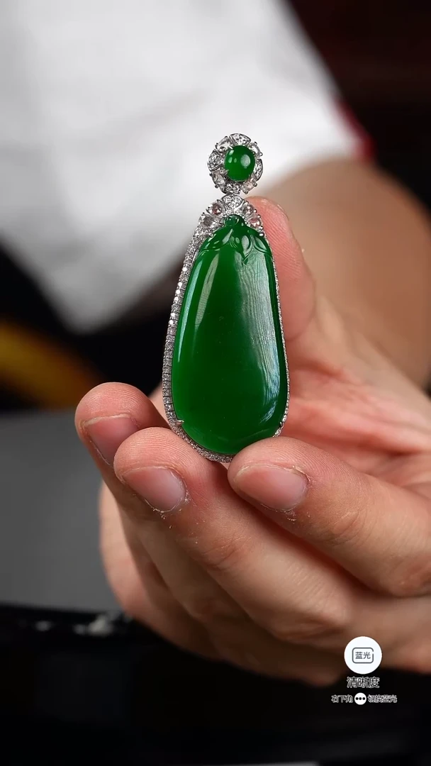 翡翠挂件未镶嵌01【防拍】翡翠福豆