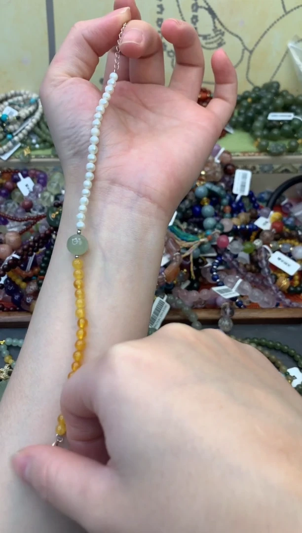 银S925镶嵌琥珀手饰439