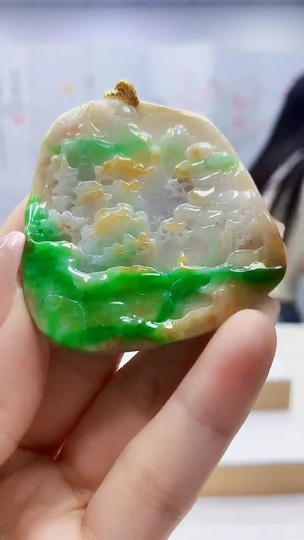 未镶嵌定制翡翠3495ty-毛货挂件87