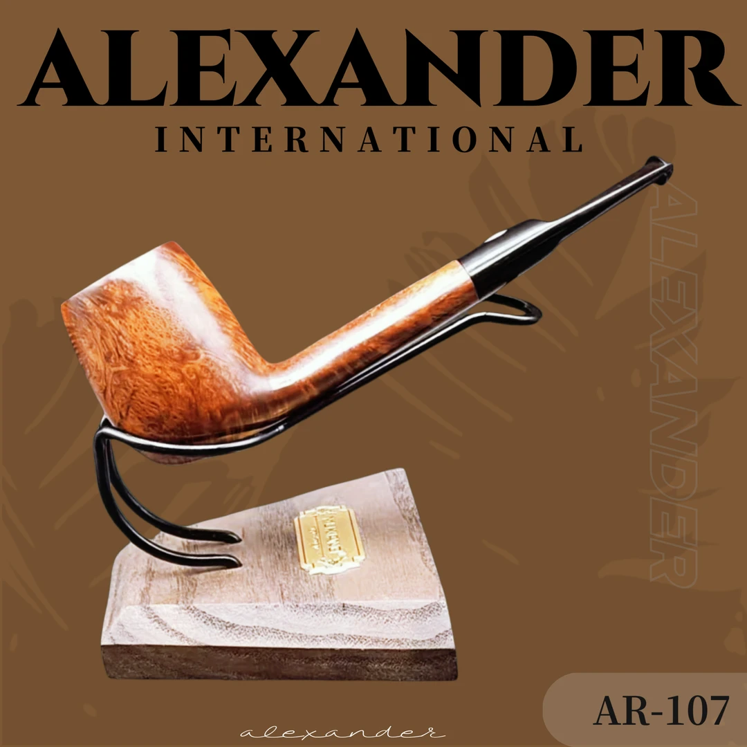 【希腊产】莱克桑德AR-107 全新进口  老石楠木烟斗（桃子）