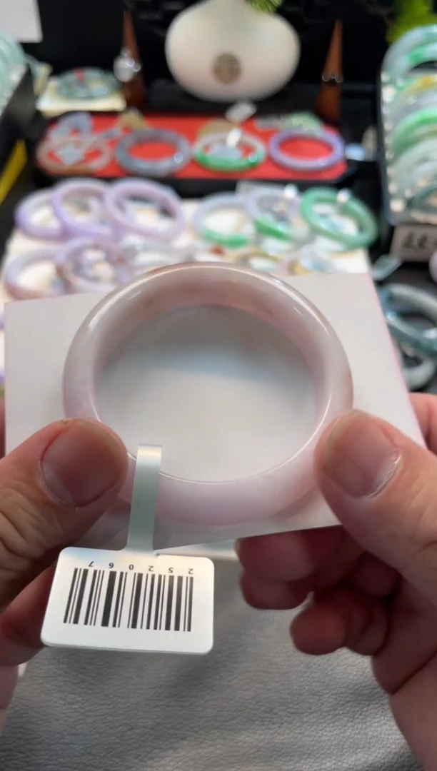 未镶嵌手镯翡翠36号链接 有纹裂 53.3正圈